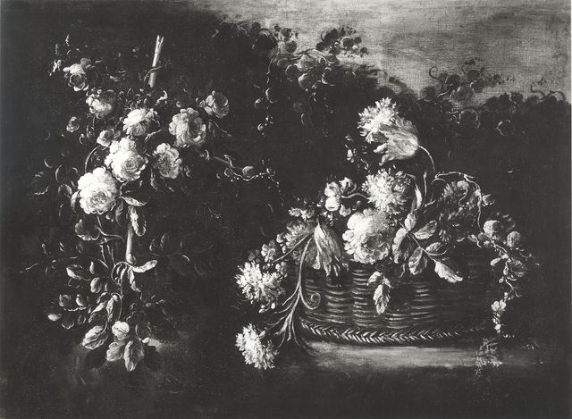 Perotti, Mario — Autore non indicato - sec. XVII - Natura morta con cesto e fiori — insieme